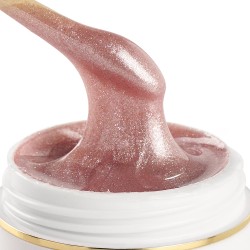 18 мл-банка полная под крышку геля для Наращивания Shimmer peach-Мерцающий персик ___SLK(1546)