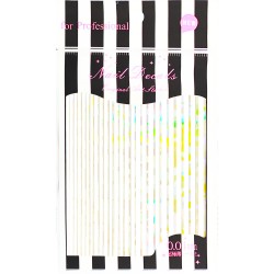 ***Гибкая прямая лента для ногтей шириной 0.4мм  СЕРЕБРЯНЫЕ ОСКОЛКИ ___OLG020 (1936)