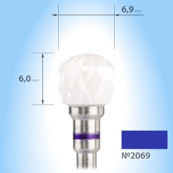 ***Керамическая фреза 3\32 Large Ball (M) №107blue/2069 ___KRY047/062 (2069)